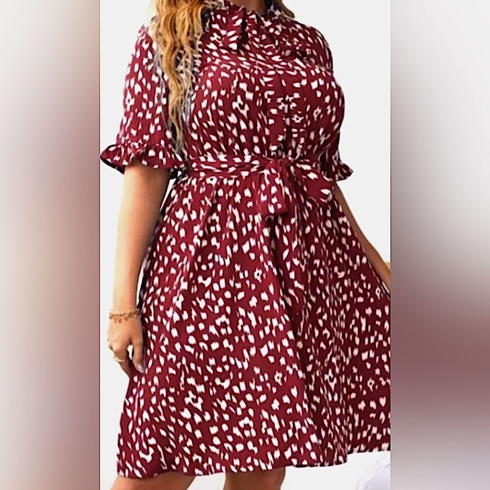 Shein Curve Bowtie Dress (2 Colors Available)